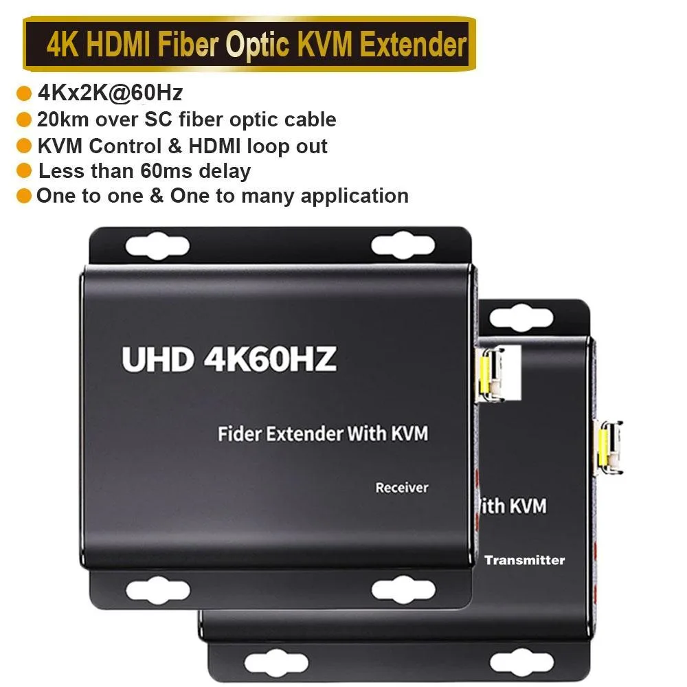 ESTONE ESTONE OZD15D16 HDMI KVM Extender 4K@60Hz 20km LC Fiber — product photo