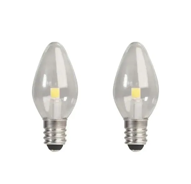 FEIT ELECTRIC FEIT ELECTRIC 7-Watt Equivalent C7 2700K Clear LED E12 Night Light Bulb 2-Pack — product photo
