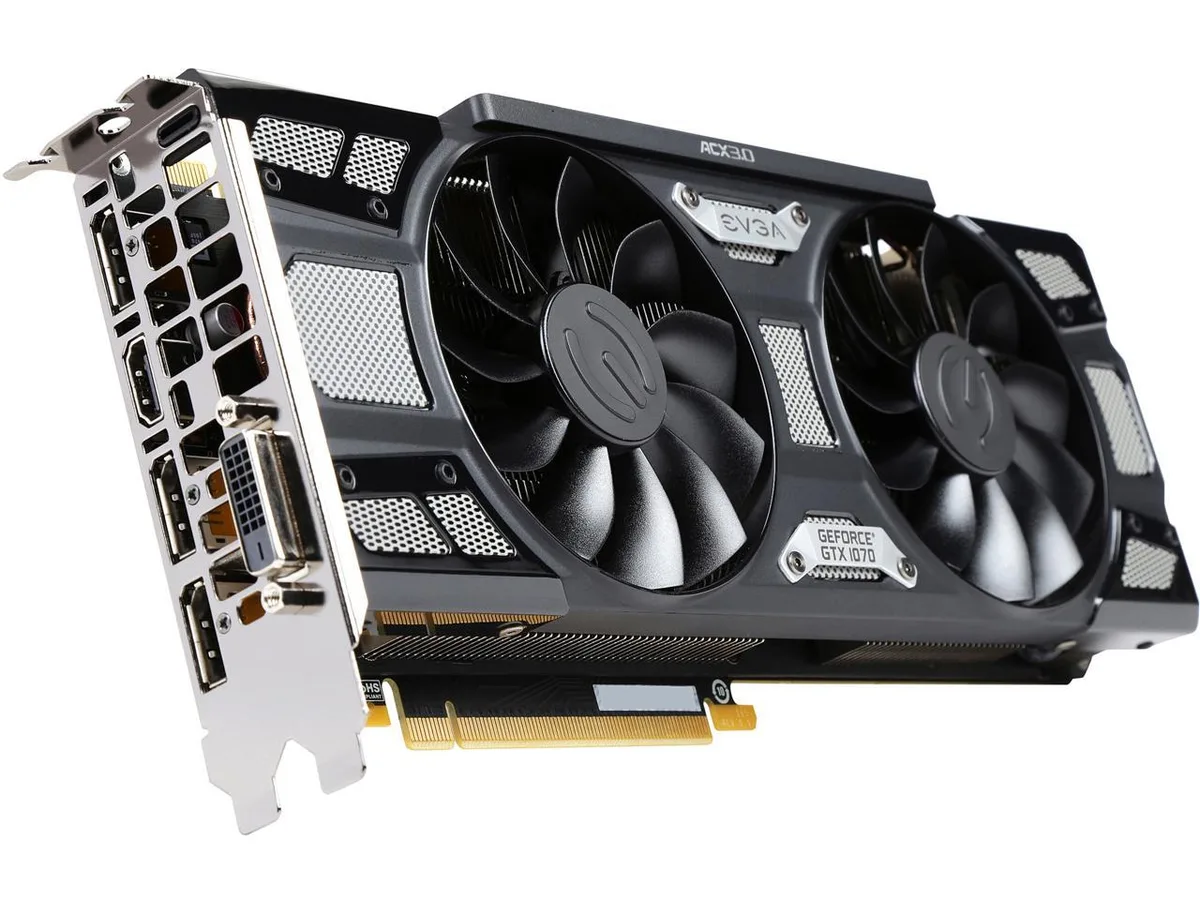 EVGA EVGA GeForce GTX 1070 SC GAMING ACX 3.0 Black Edition graphics card — product photo