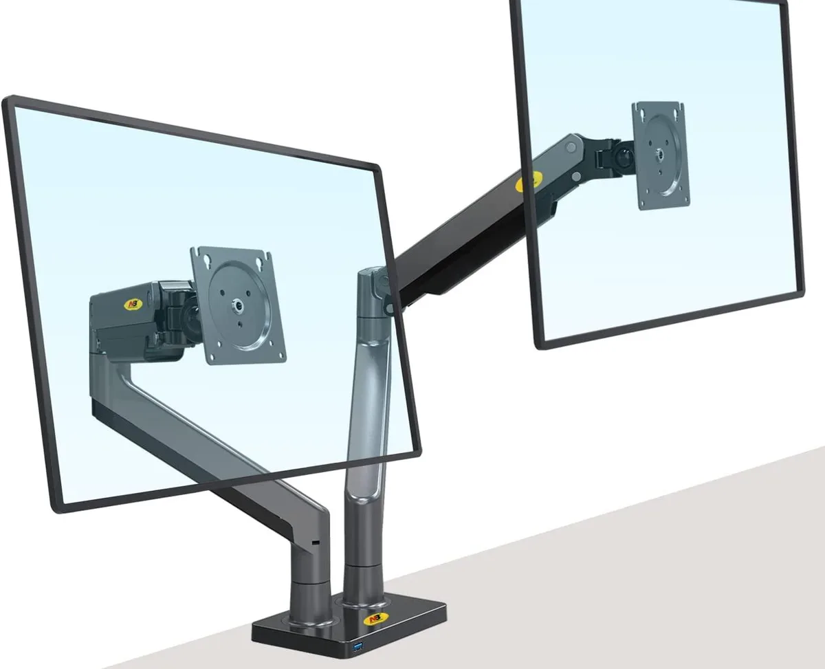 BFKK BFKK Dual Monitor Arm 22-32in 4.4-33lb Gas Spring VESA 75/100mm monitor accessory — product photo