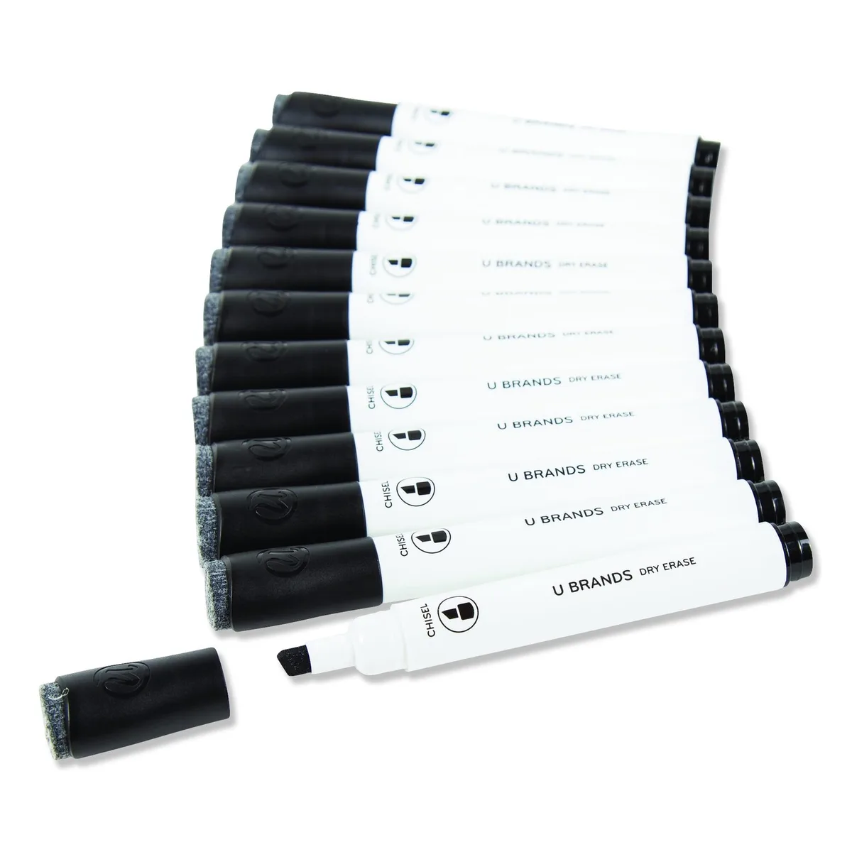 Smead Smead 2925U0012 Chisel Tip Dry-Erase Markers Black 12 Pack — produktbilde