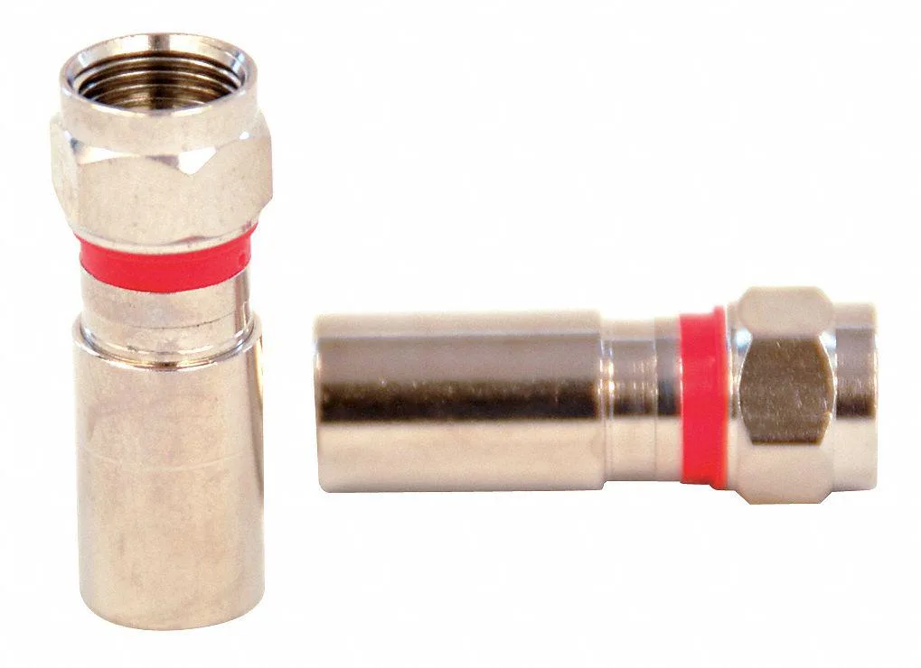 Dolphin Components Dolphin Components DC-CF6PLEN F-Type Male RG6 Coaxial Connector 10 Pack — product photo