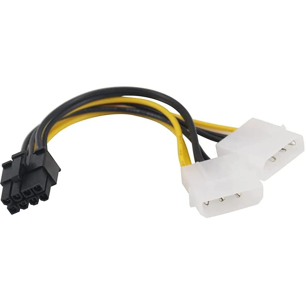 Vszerda Vszerda 8 Pin PCIe to Dual 4 Pin Molex Power Cable 18cm — product photo