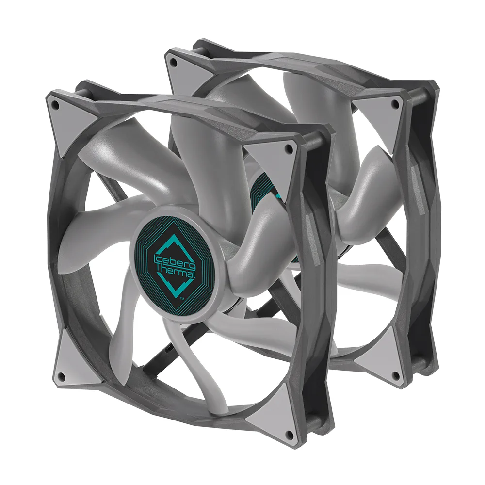Iceberg Thermal Inc Iceberg Thermal IceGALE Xtra 140mm PWM Case Fan 2-Pack Gray — product photo