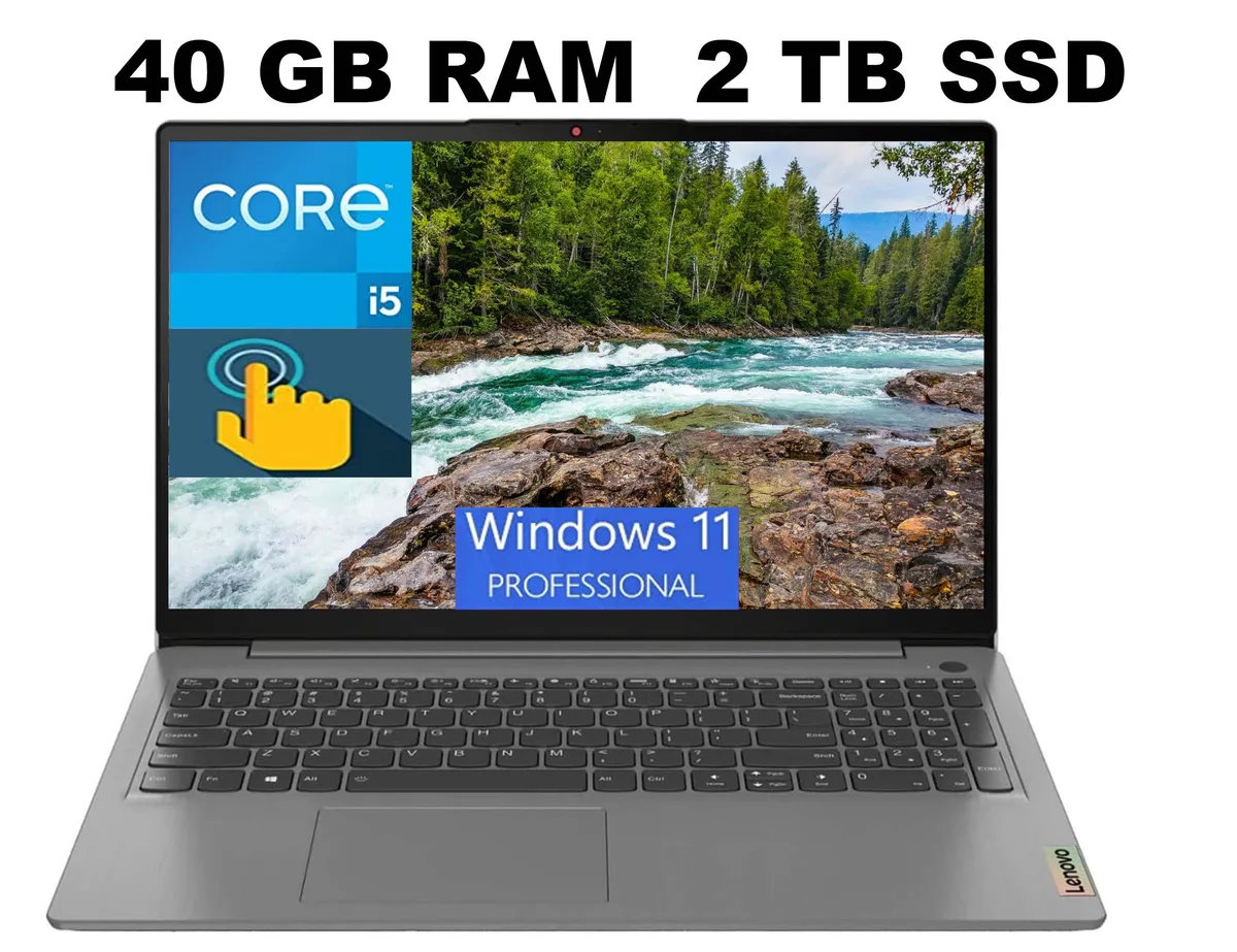 Lenovo Lenovo IdeaPad 3 15 laptop 15.6" FHD touchscreen i5-1135G7 40GB 2TB PCIe SSD — product photo