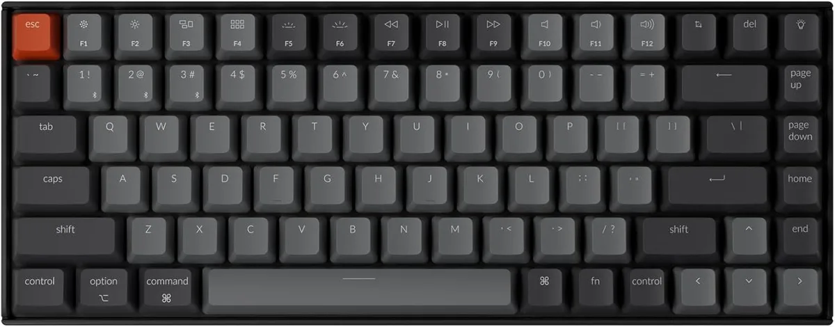 TUKO TUKO 75% Bluetooth 5.1 Wireless Mechanical Gaming Keyboard 84 Keys Silent Red Switch White LED — product photo