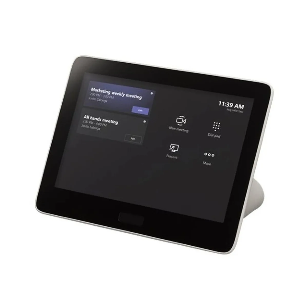 White rectangular remote with 8 inch LCD touchscreen display
