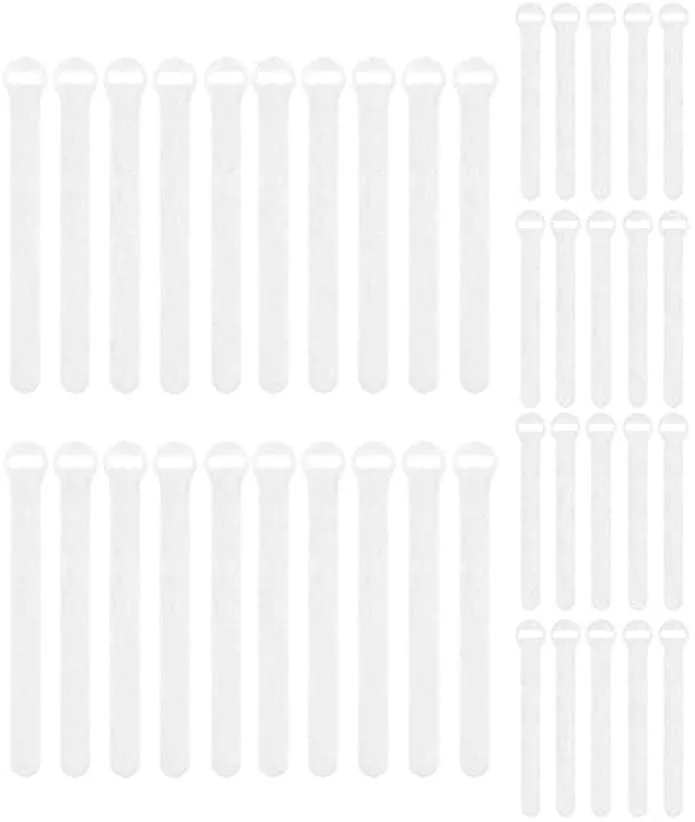 TAURKENAM TAURKENAM Self-Gripping Cable Ties White 40 Pack 5 Inch 8 Inch Straps power adapter — product photo