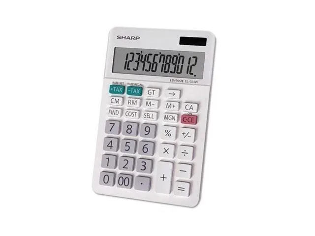 Sharp Sharp SHREL334W 12-Digit Desktop Calculator White — product photo