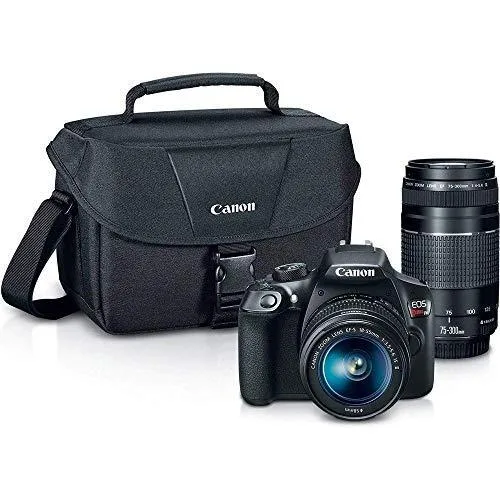 Canon International Canon International EOS Rebel T6 Kit EF-S 18-55mm EF 75-300mm Black — product photo