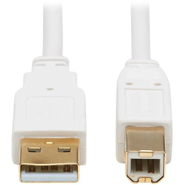 Tripp Lite Tripp Lite U022AB006WH 6ft USB-A to USB-B antibacterial cable USB 2.0 white — product photo