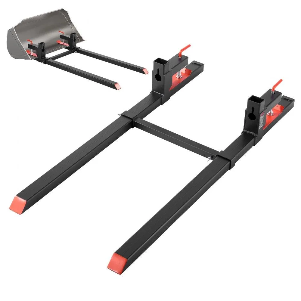 VEVOR VEVOR 60-Inch Clamp-On Pallet Forks 2000 lbs Tractor Attachment Black — product photo