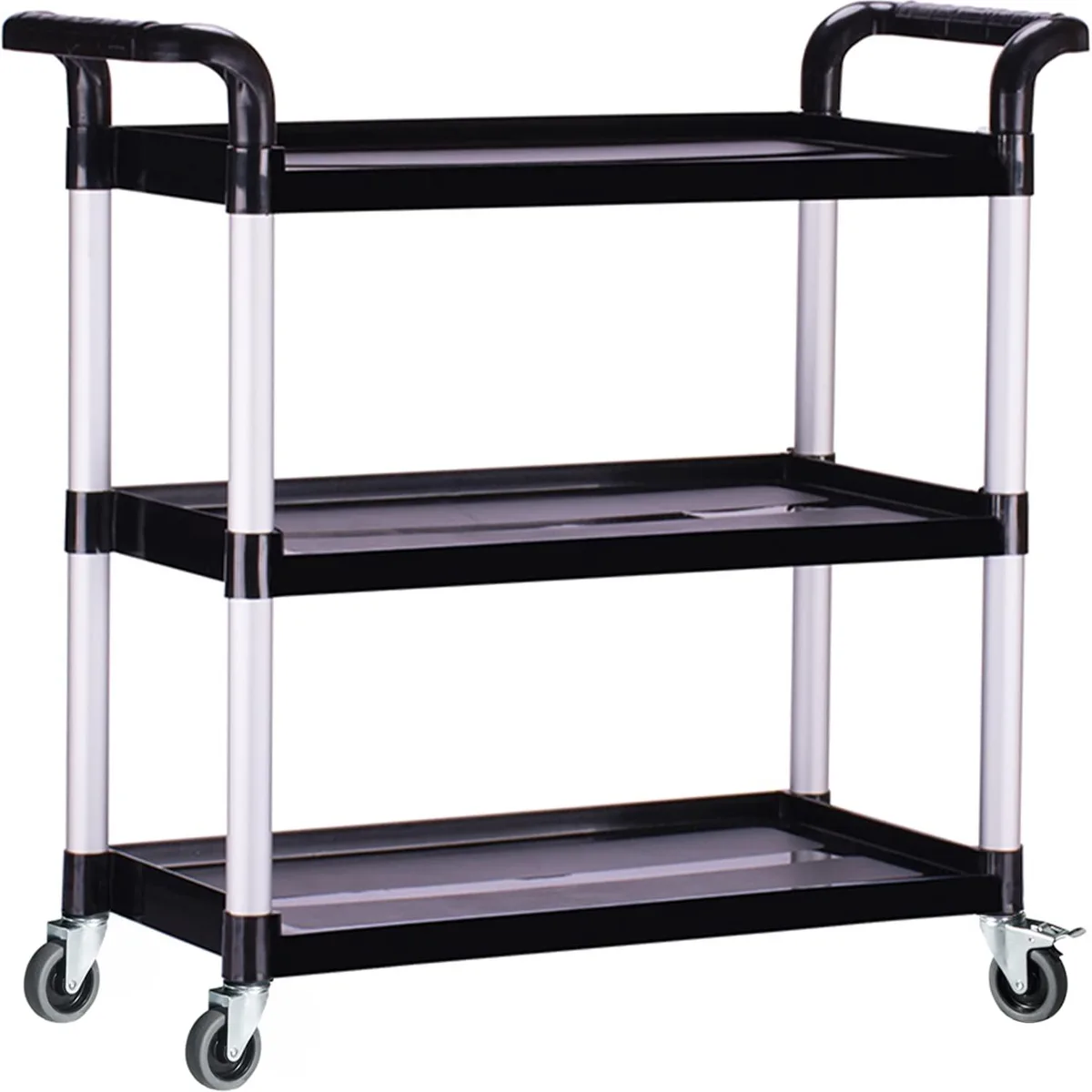 Mind Reader 3-Tier Utility Cart 510 lbs 31.5x16.9x37.8 in Silver Black — product photo