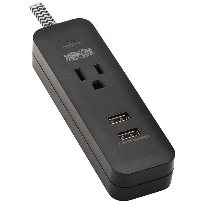 Tripp Lite Tripp Lite TLP104USB surge protector 1 outlet 2 USB 2.1A 4ft cord — product photo