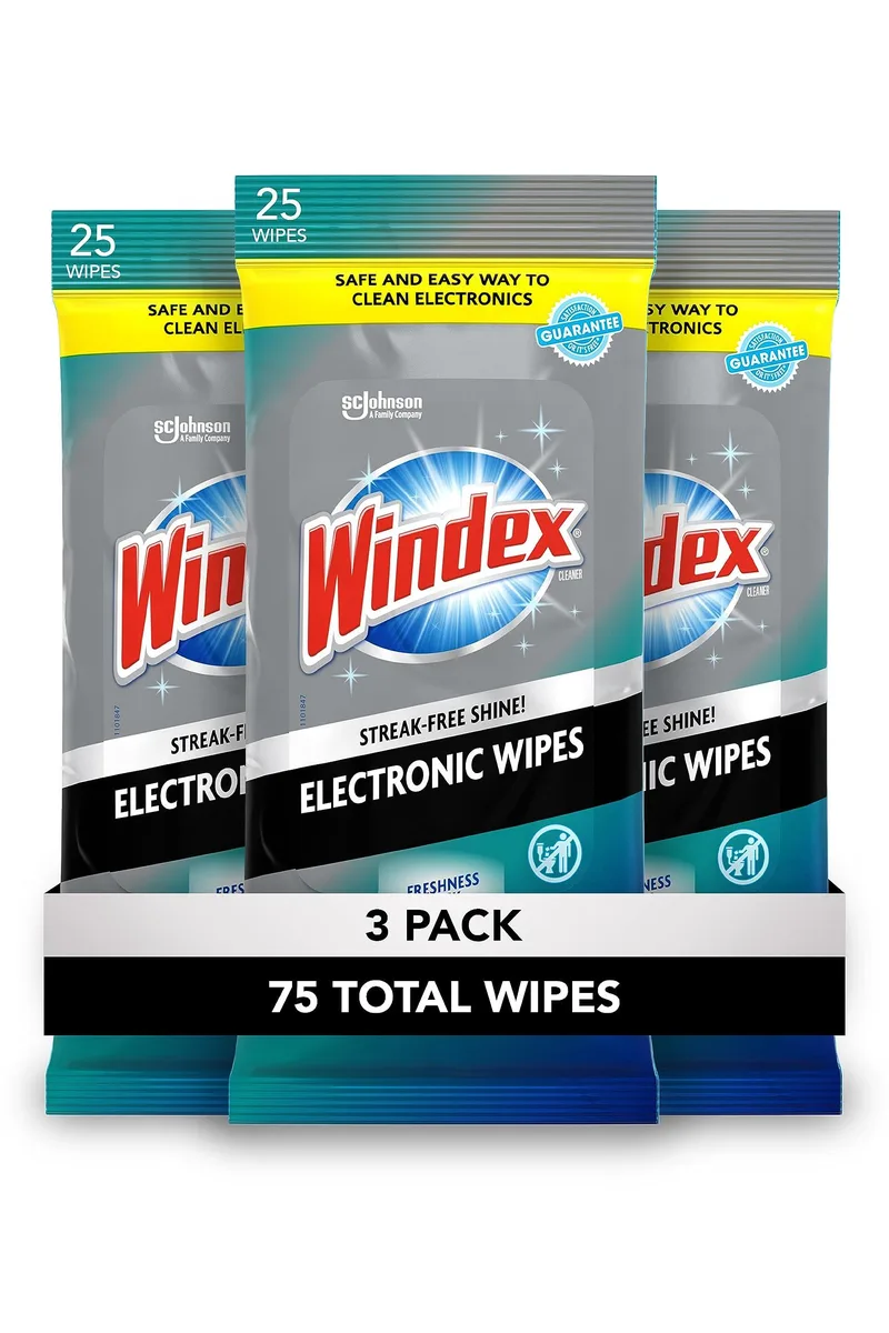  Windex 687670 Electronic Cleaning Wipes 25 Count Pack of 3 indoor maintenance — product photo