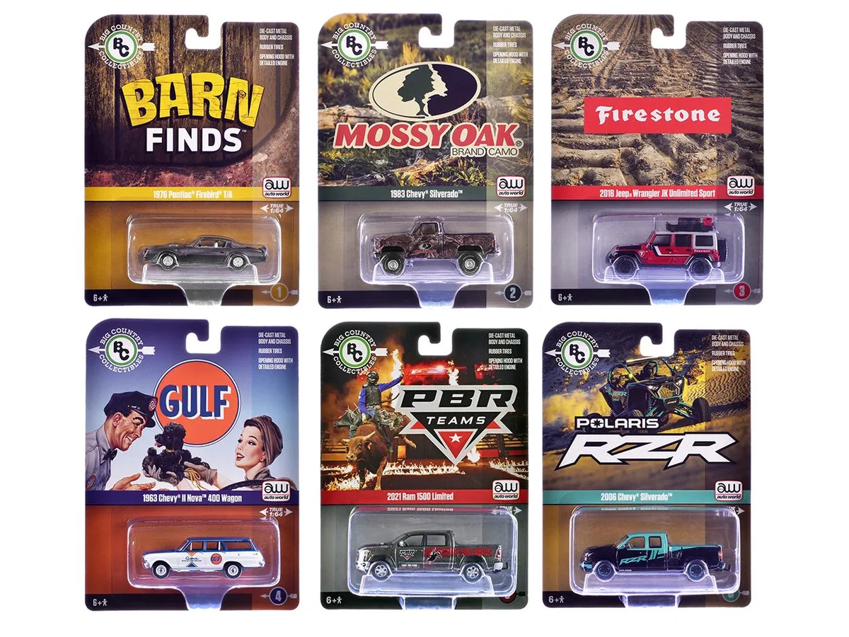 auto world Auto World 1/64 Big Country Collectibles 2025 Release 1 Set of 6 vehicles — product photo