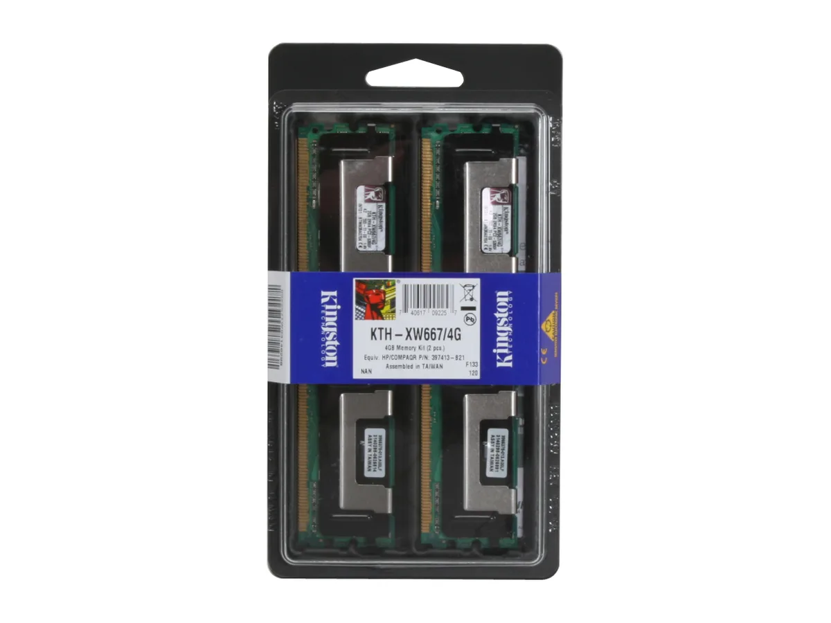 Kingston Technology Corp. Kingston Technology Corp. KTH-XW667/4G 4GB (2 x 2GB) DDR2 667 memory upgrade — product photo