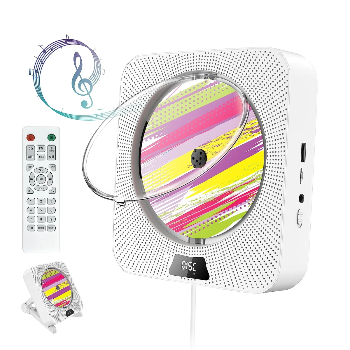 AUDIOVOX YR-Q200 Portable CD Player Bluetooth 5.0 FM Radio USB AUX — product photo