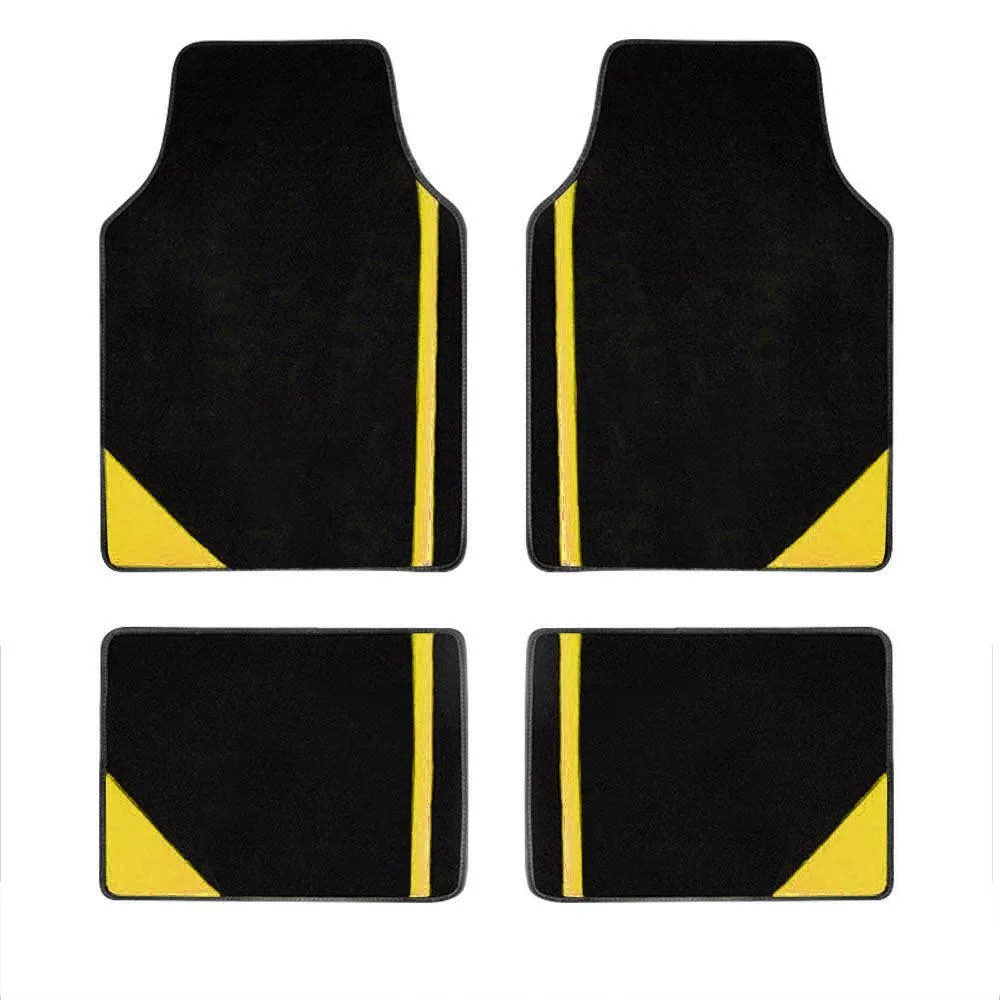 CJSolvesIt! CJSolvesIt! Universal Car Floor Mats 4pcs Yellow — product photo