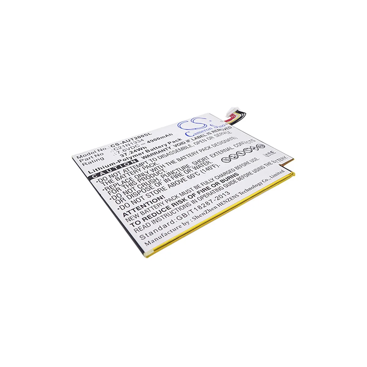 Cameron &amp; Co Cameron &amp; Co DS-CS-AUT200SL 7.6V 4900mAh Li-Polymer Battery Black — product photo