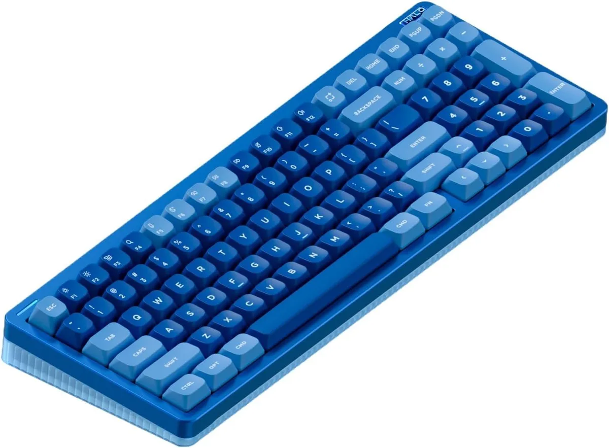 WISDUM WISDUM Halo96 V2 96% Wireless Gaming Keyboard Lemon Switches 55gf Blue — product photo