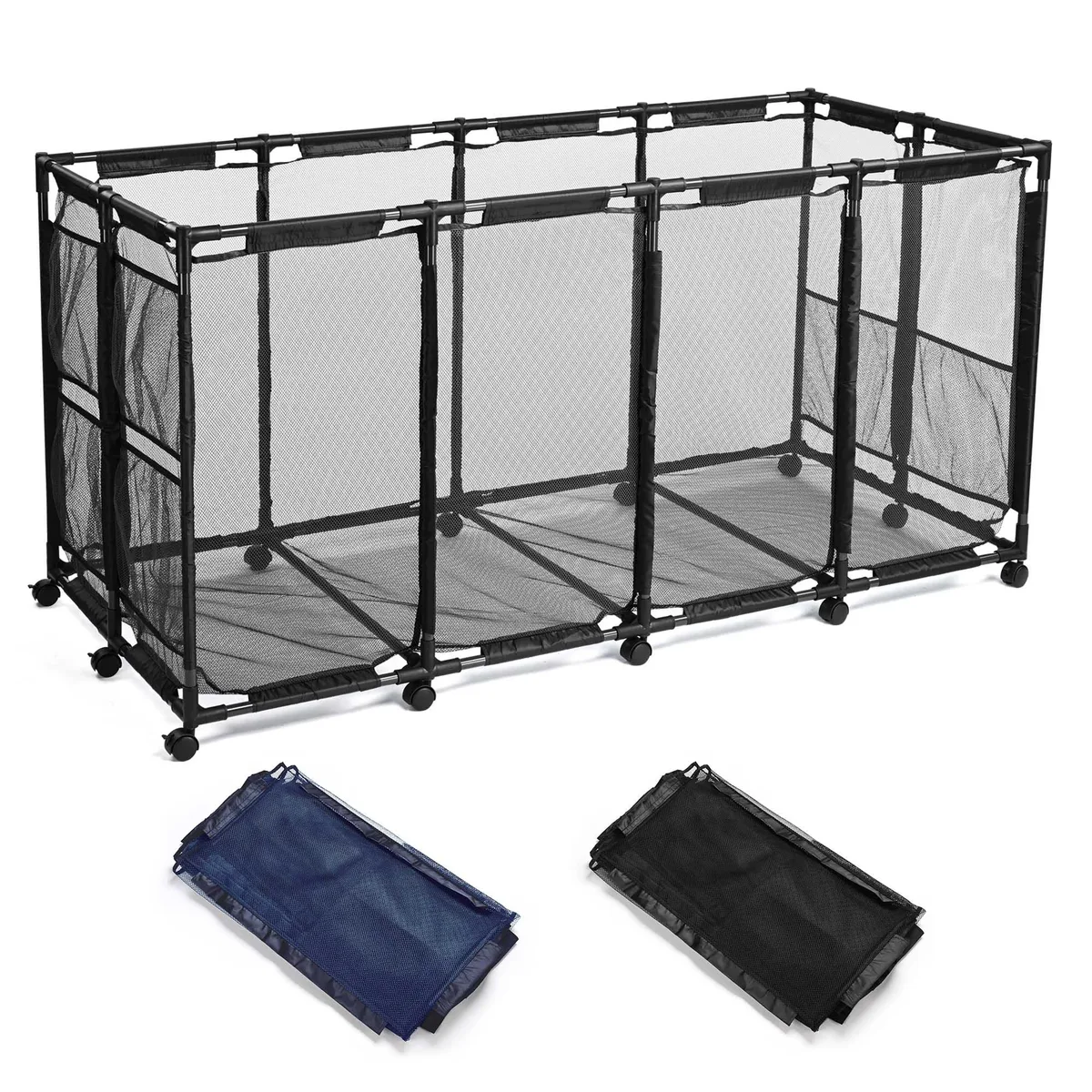 Yescom USA, Inc. Yescom USA, Inc. Mesh Pool Floats Storage 65x30x33in 12 Wheels Blue Mesh Cover Replacement Net 2026 — product photo