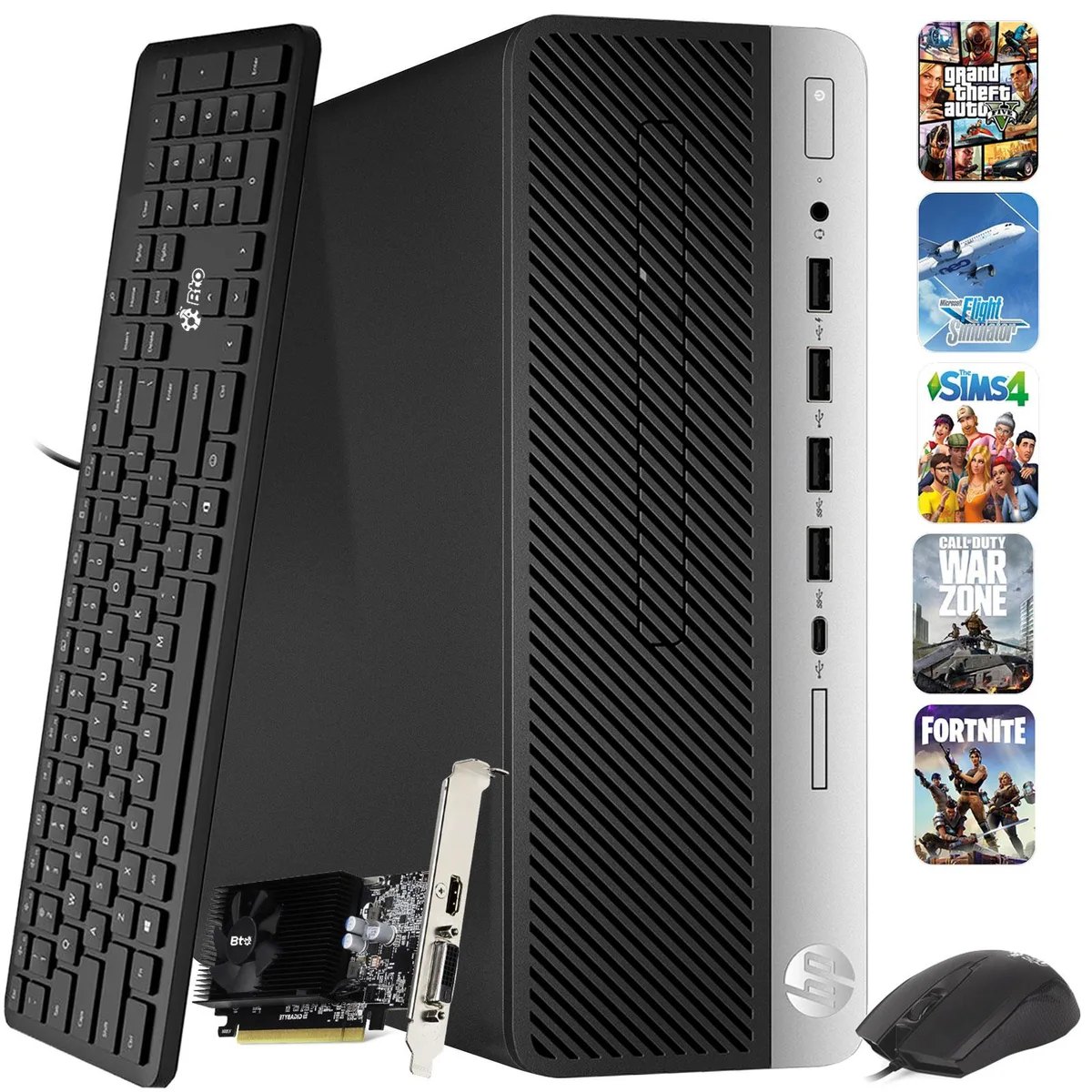 HP HP ProDesk 600 G4 SFF i7-9700 32GB 1TB SSD 2TB HDD GTX 1050 Ti Win11 Pro — product photo