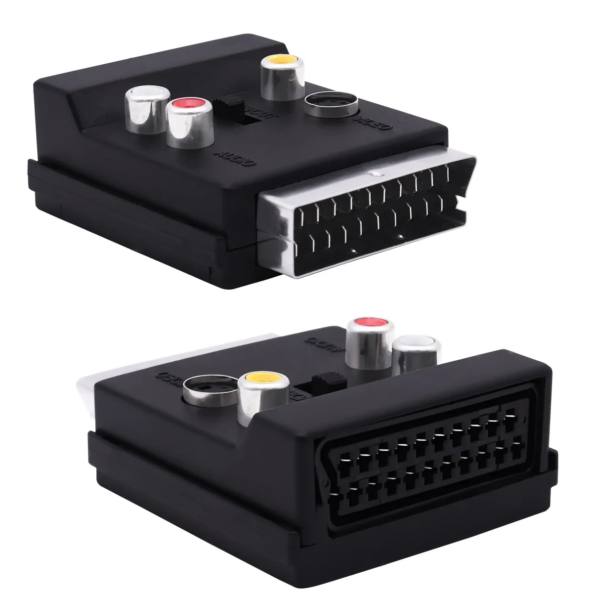Vszerda Vszerda SCART Male/Female 3RCA S-Video Switchable Adapter 2pcs — product photo