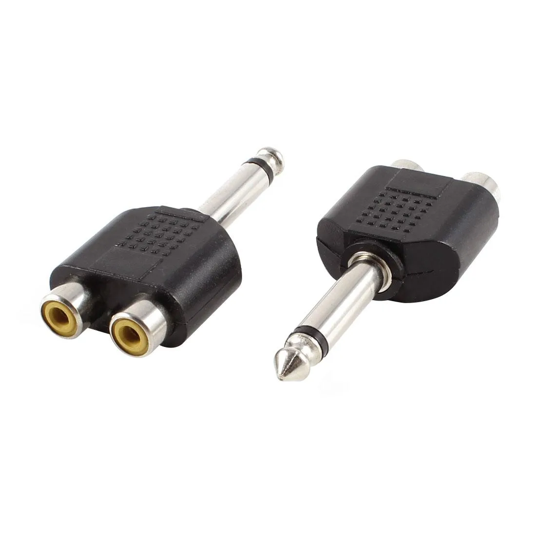 Unique-Bargains Unique-Bargains Dual RCA Female to 6.35mm Mono Male Adapter 2 Pcs — product photo
