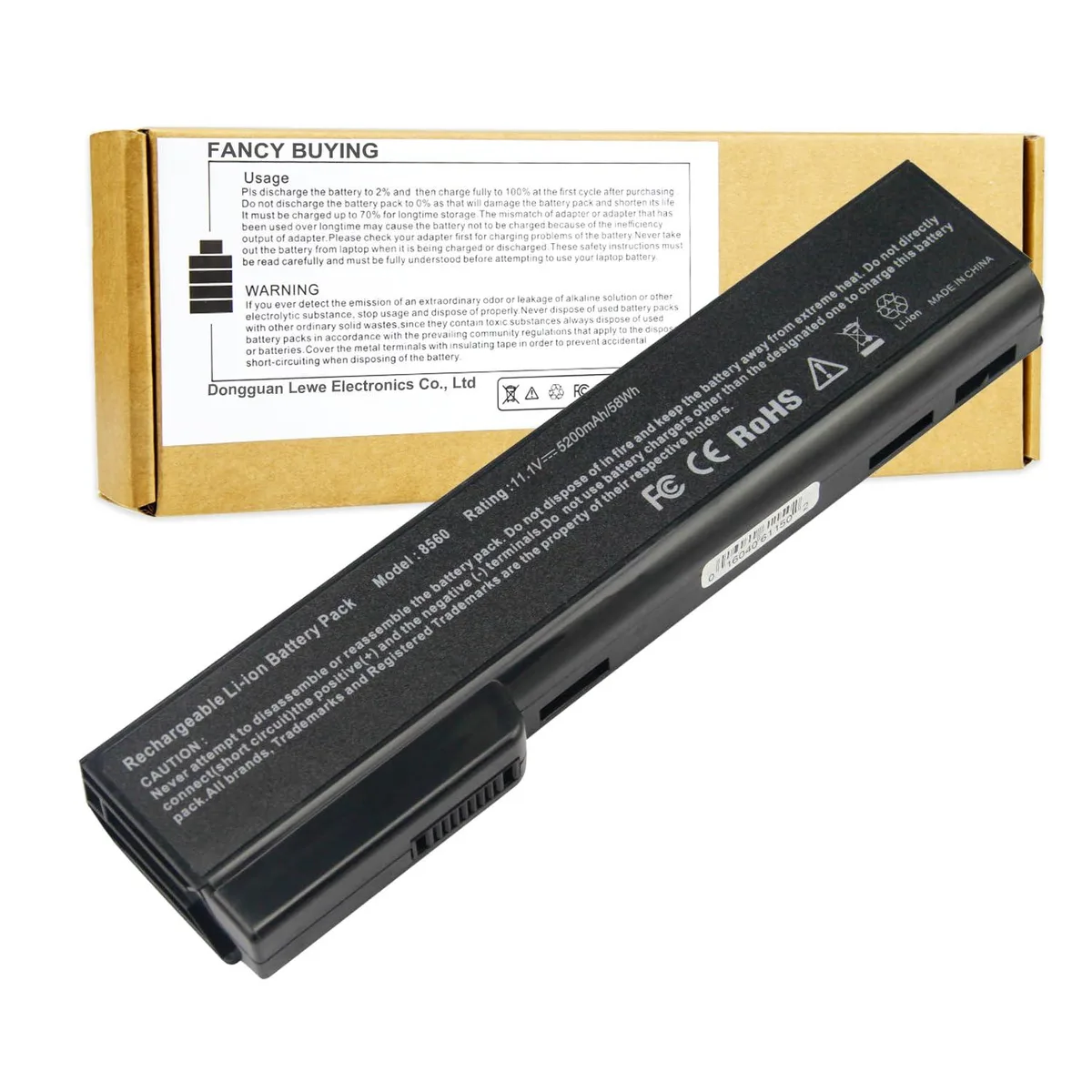  HP EliteBook ProBook Laptop Battery 5200mAh 11.1V 6-cell — product photo