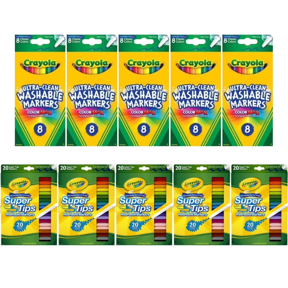 Crayola Crayola SP-53663084314942 illustration marker combo 40 fine line + 100 super tips 140 total — product photo