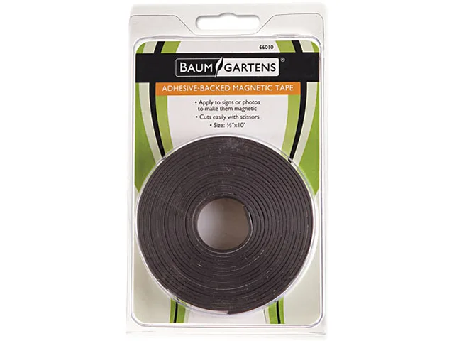 Black adhesive magnetic tape roll 10ft length