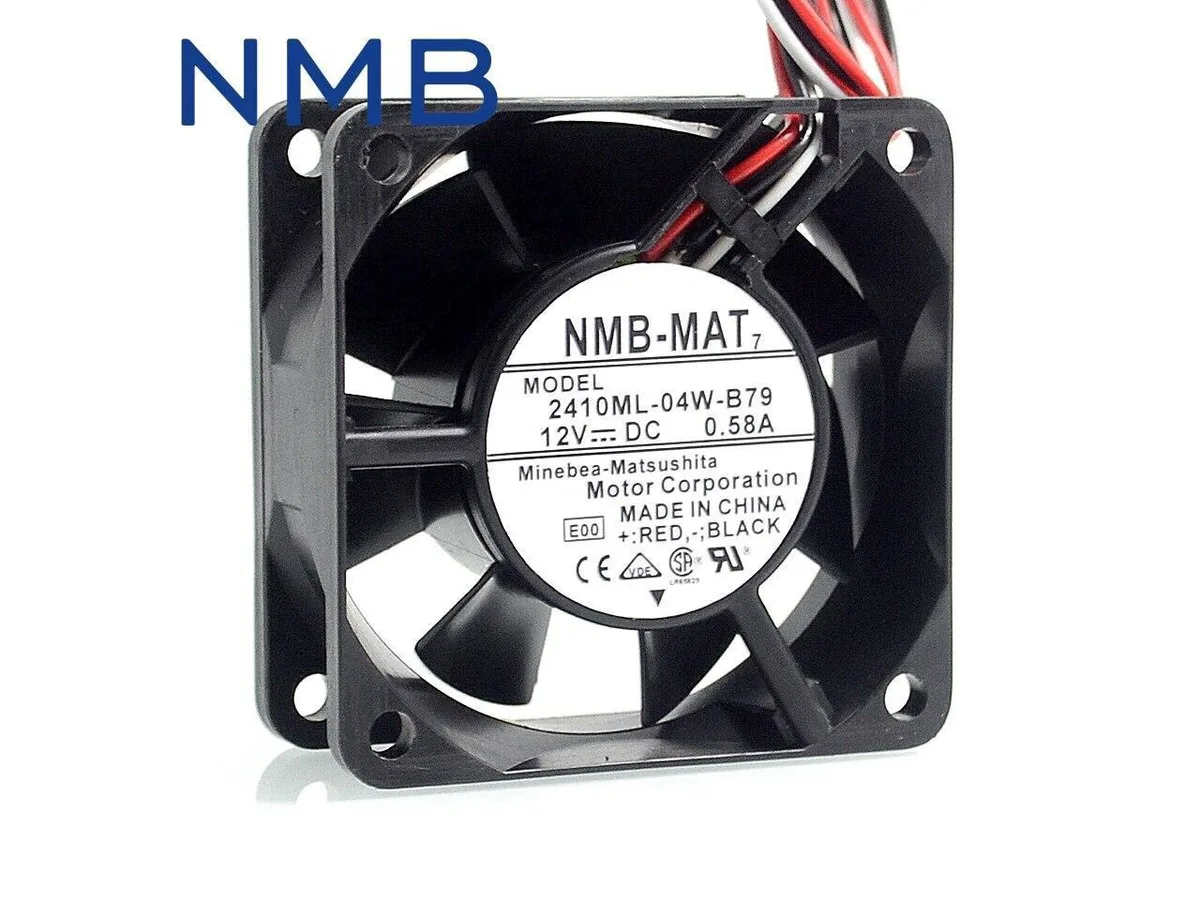 Fans Fans 2410ML-04W-B79 6025 60mm 12V 0.58A 3-wire dual ball bearing case fan — product photo