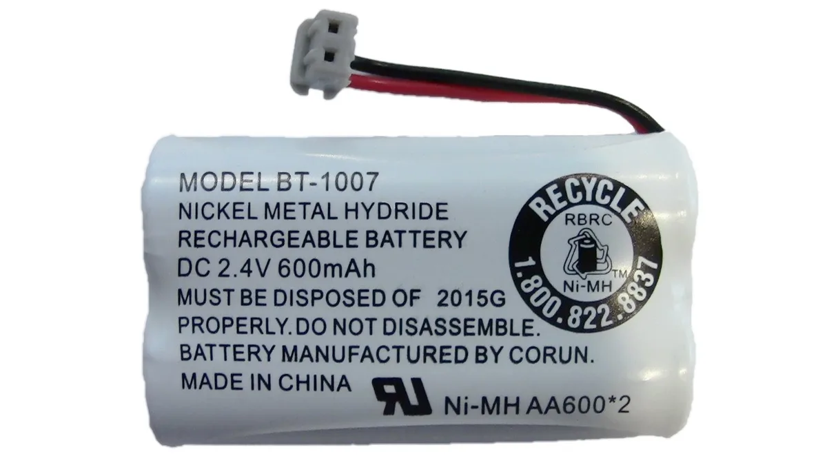 Uniden Uniden BT-1007 NiMH 600 mAh 2.4 V cordless telephone battery — product photo