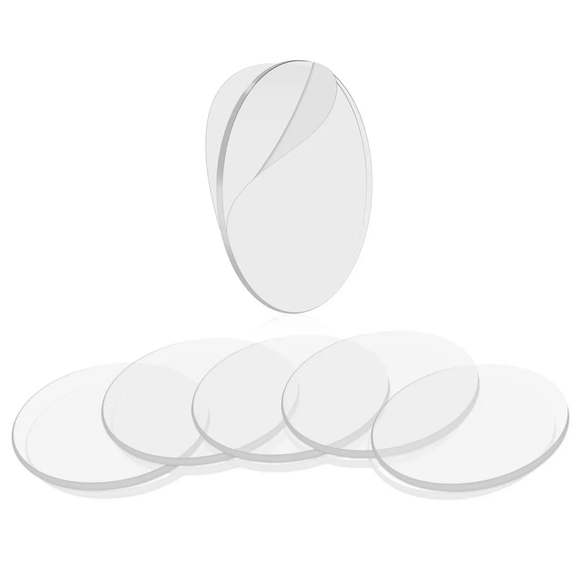  Double Sided Adhesive Tape 18 Pack Round 2 Inch Clear — product photo