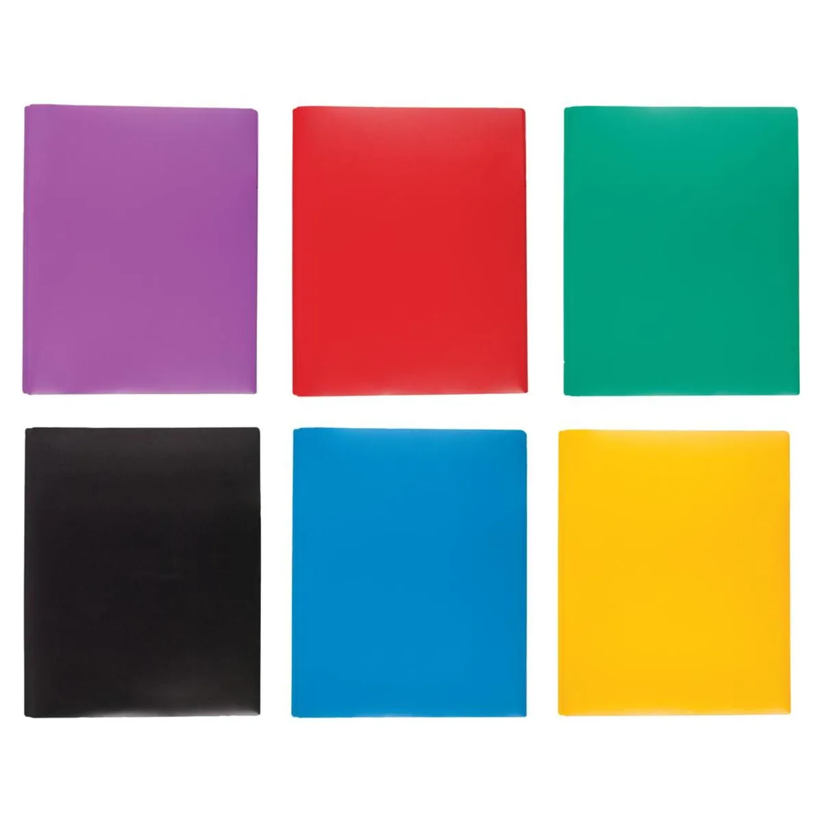 Mead Color Talk plastic folder with three prongs and slant pockets