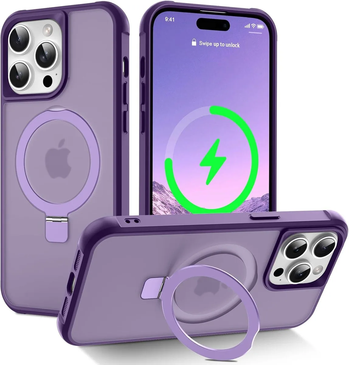 Transcend Transcend Magnetic iPhone 14 Pro Case with Stand Purple — product photo