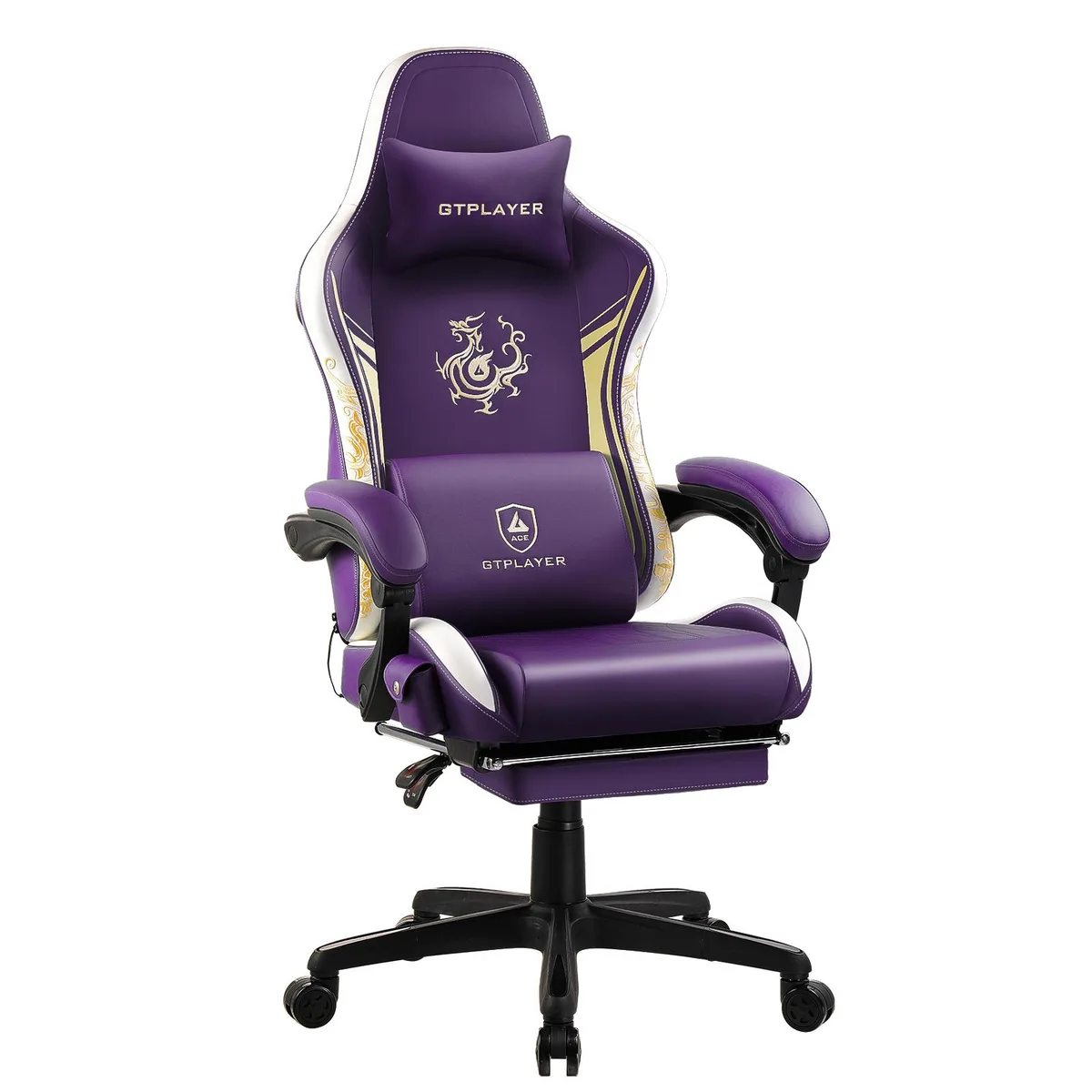 GTPLAYER GTPLAYER Dragon Series Gaming Chair Bluetooth 5.1 Speakers Purple — product photo