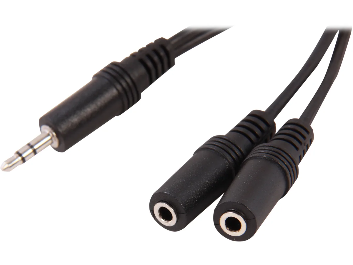 Cables To Go Cables To Go 40426 3.5mm Stereo Male to Two 3.5mm Stereo Female Y-Cable 6 Inches — product photo