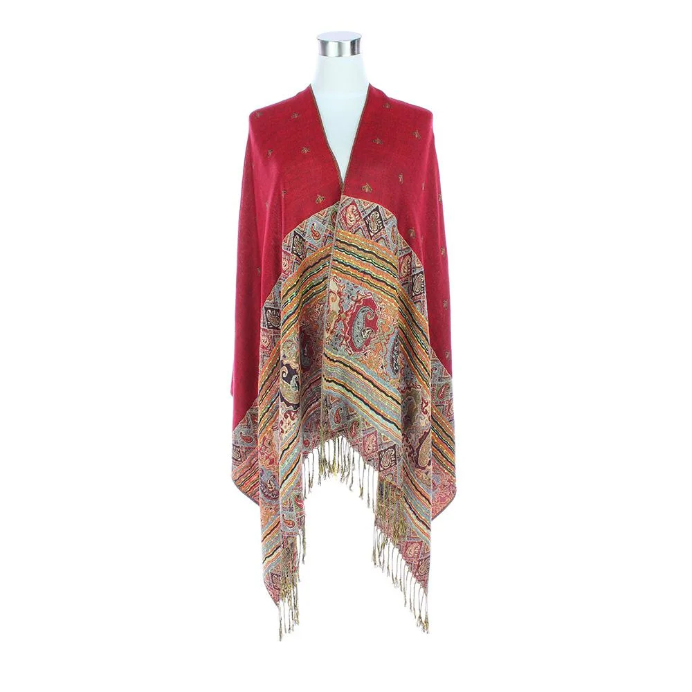 Ankarsrum Original USA Ankarsrum Original USA Paisley Pashmina Shawl Pink Multi-Color — product photo