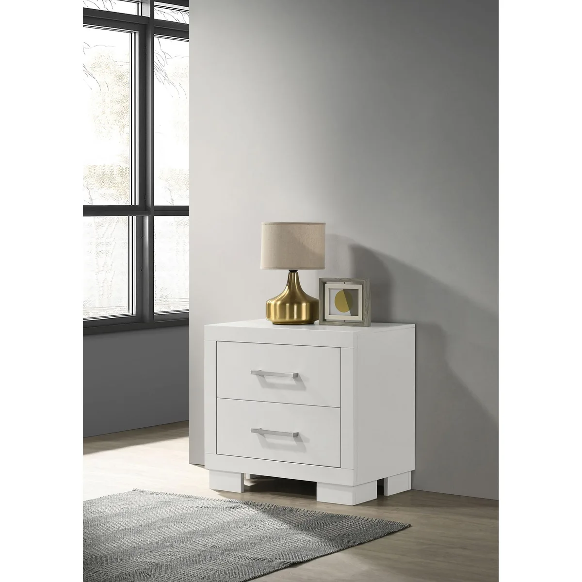 tuphen tuphen Copper White 2-Drawer Nightstand Bedroom Set — product photo