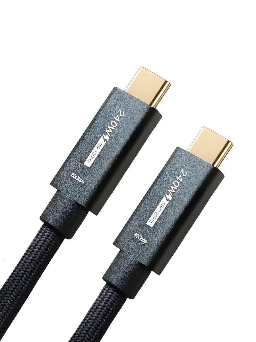 miqpower miqpower USB C Cable 4ft Thunderbolt 5/4 80Gbps 240W — product photo