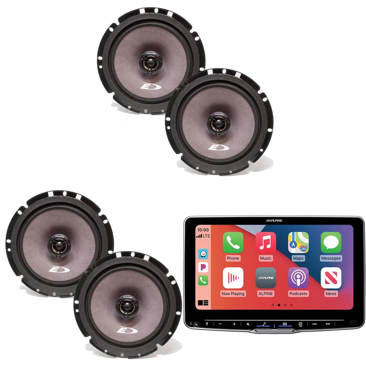 Alpine Alpine ILX-F509 9" Receiver with 2 Pairs SXE-1726S 6.5" Coax — product photo
