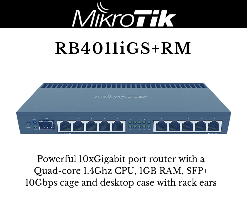Mikrotik Mikrotik RB4011iGS+RM 10-port firewall appliance — product photo