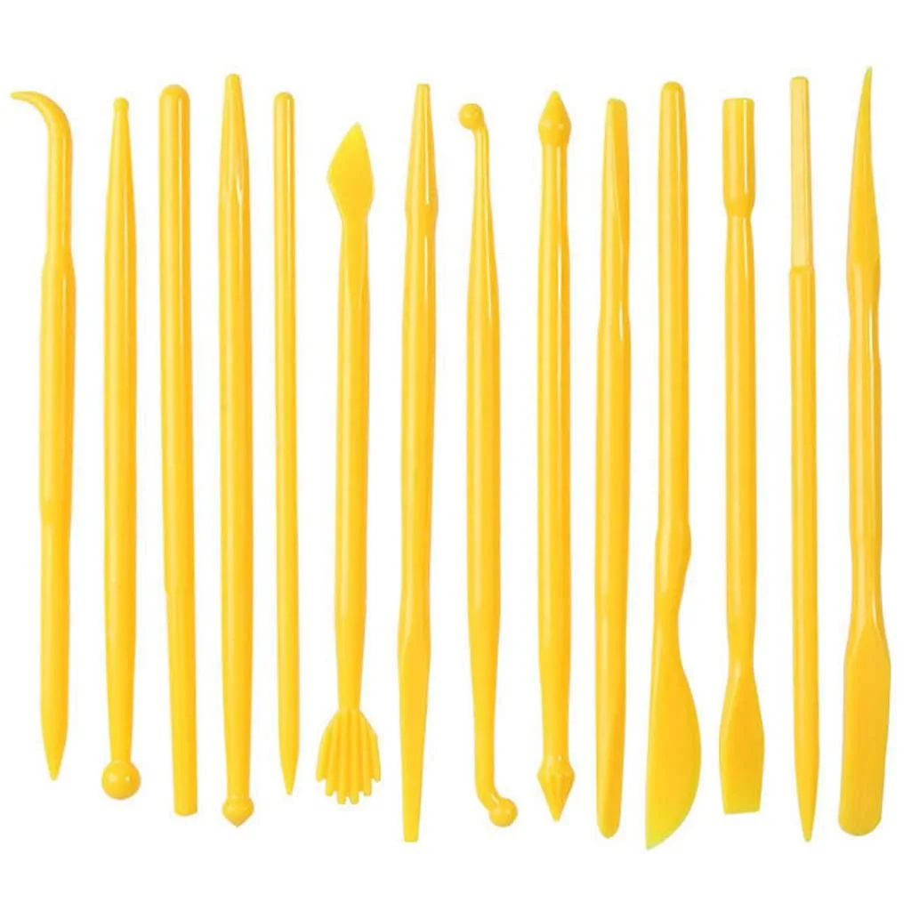  Jepeux Je-L033 14-Piece Clay Sculpting Tool Set Yellow — product photo