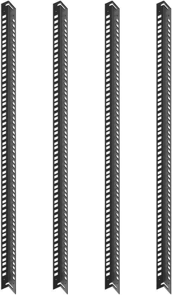 TAURKENAM TAURKENAM 15U Vertical Rack Rail Kit Black 29.08x0.77x1.16in 4pcs — product photo