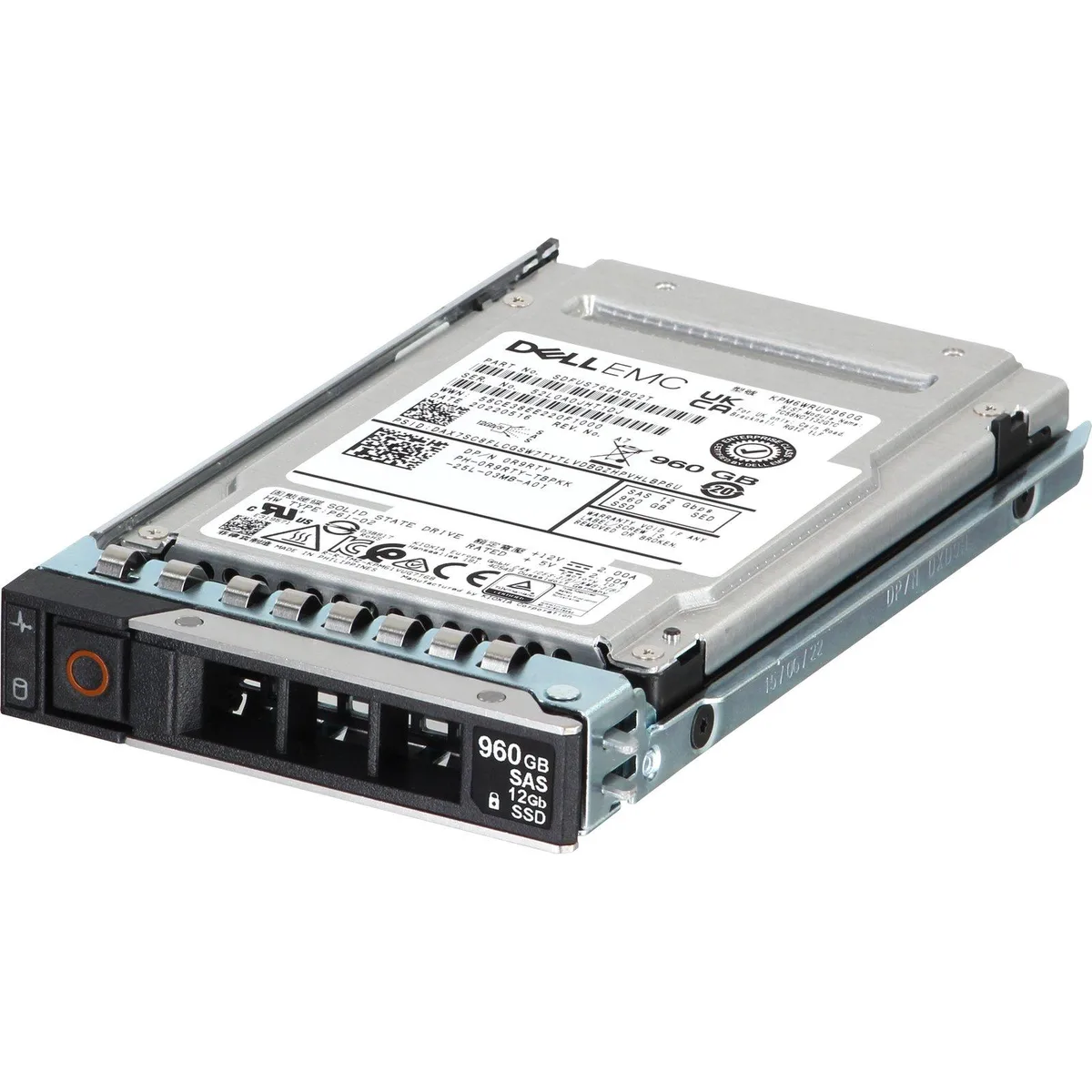DELL DELL 960GB 12/24Gbps SAS RI TLC SED FIPS 2.5 SSD KPM6WRUG960G CPO — product photo