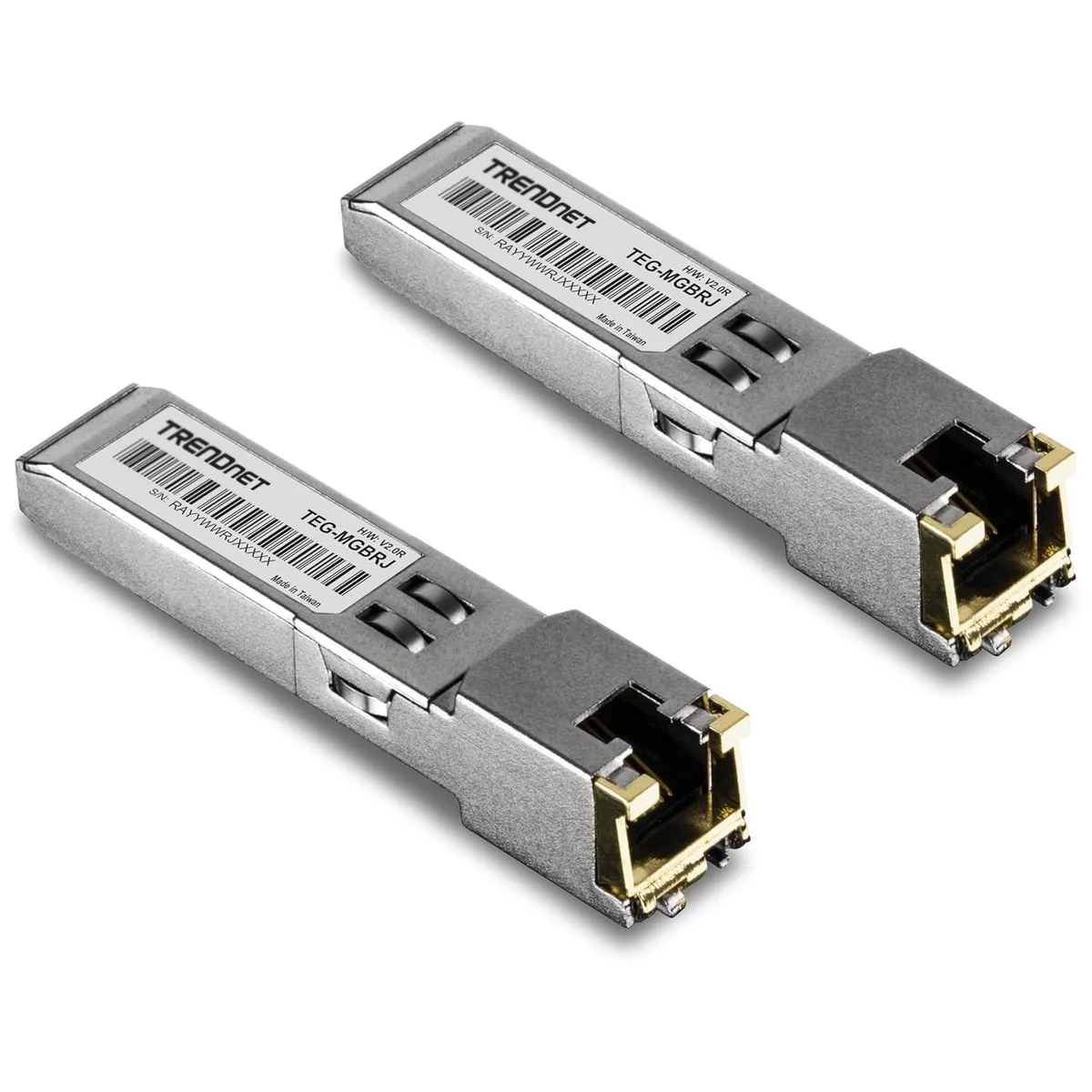 TRENDnet TRENDnet TEG-MGBRJ/2 2-Pack 1000BASE-T RJ45 SFP Transceiver — product photo