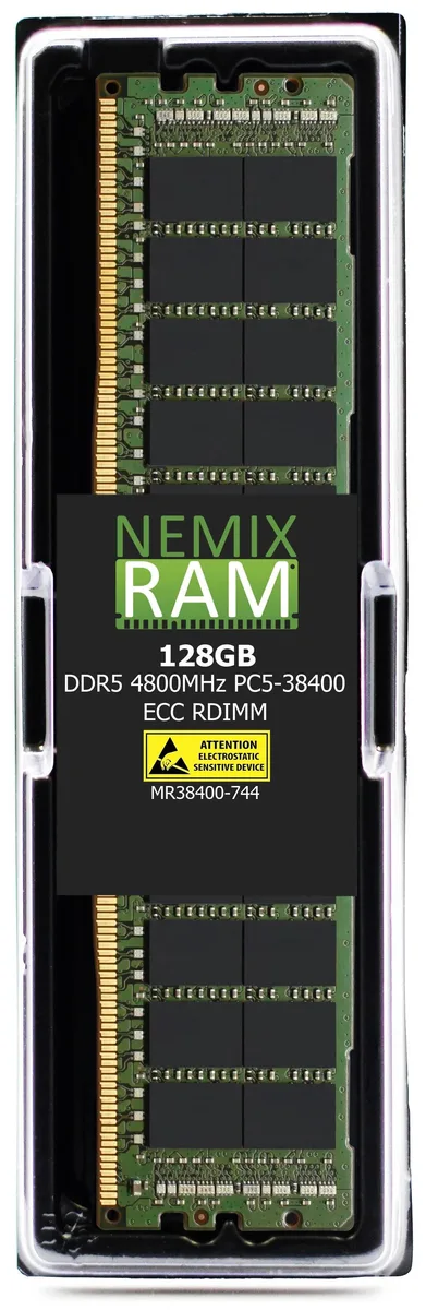 NEMIX RAM NEMIX RAM 128GB 1Rx128GB DDR5 4800 PC5-38400 4Rx4 1.1V 288-Pin ECC RDIMM Dell PowerEdge R760xa — product photo