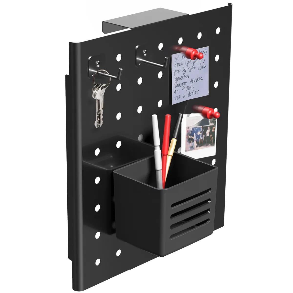 VIVO VIVO Hanging Magnetic Pegboard 9.8 x 11 inch Black Steel — product photo